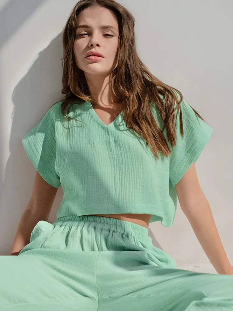 Relaxed Cotton Pajama Set