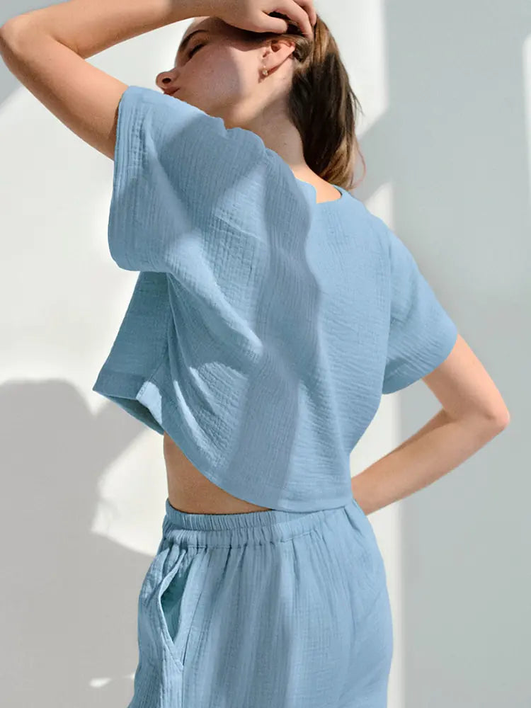 Relaxed Cotton Pajama Set