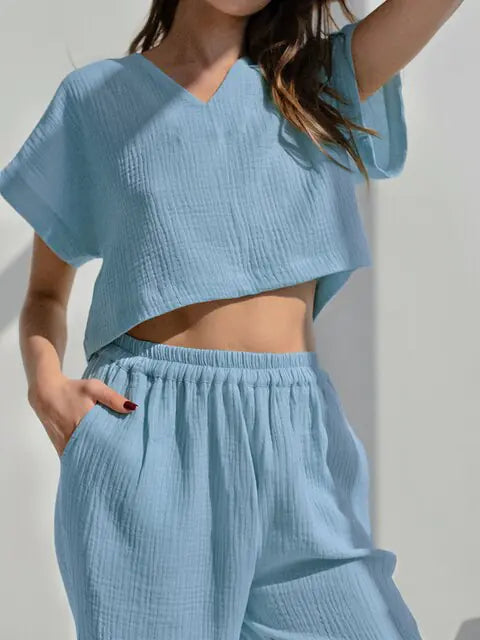 Relaxed Cotton Pajama Set