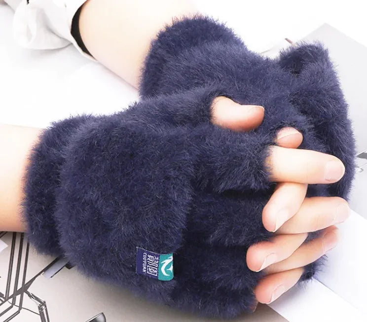 Warm Plush Flip Gloves