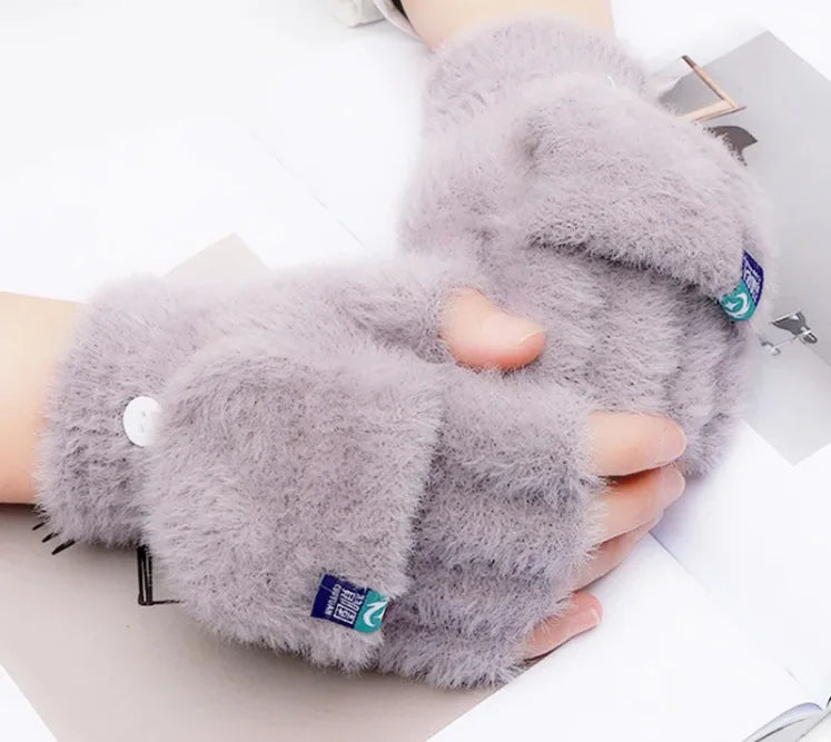 Warm Plush Flip Gloves