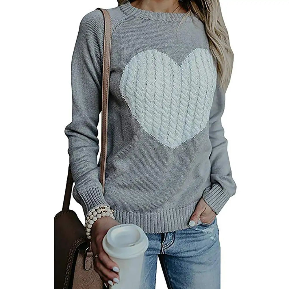 Comfy Casual Heart Sweater