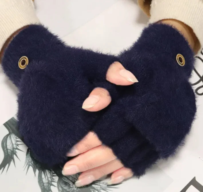 Warm Plush Flip Gloves