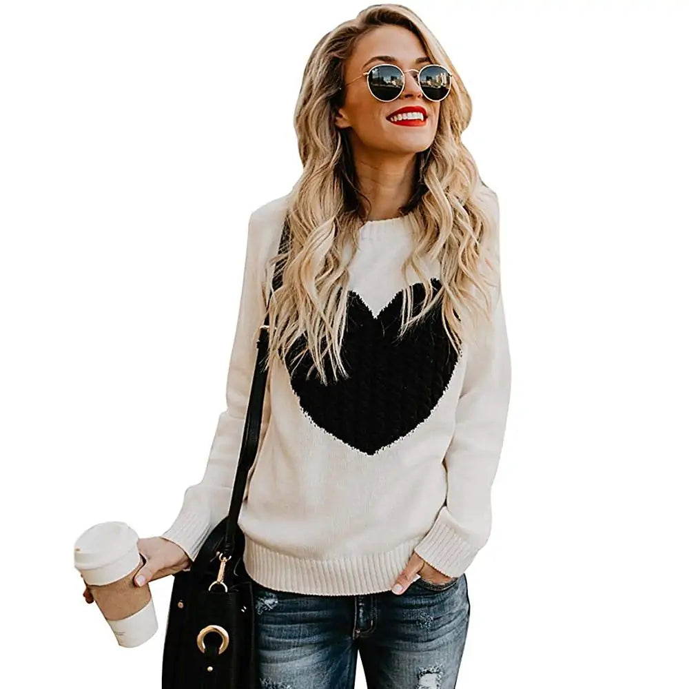 Comfy Casual Heart Sweater