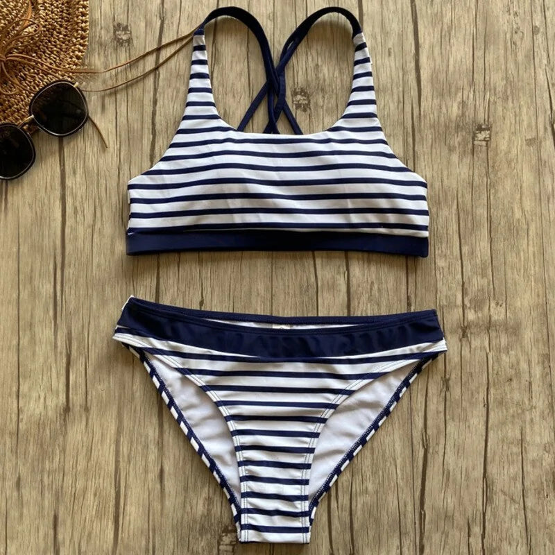 Striped Beach Push-Up Bikini