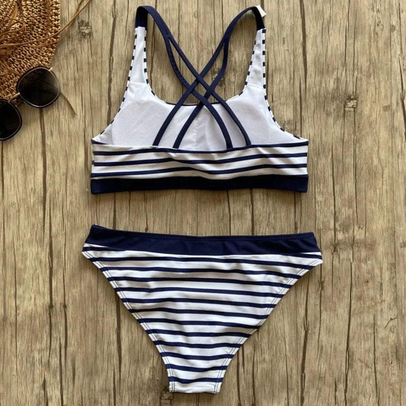 Striped Beach Push-Up Bikini